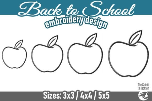 Back to School Outline Apple