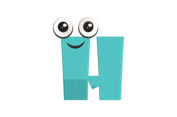 Funny Letter H: A Unique Embroidery Design