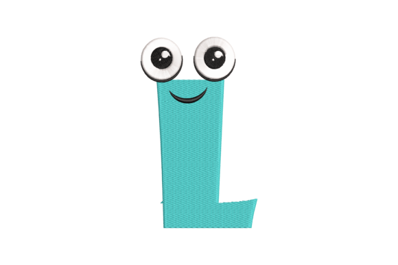 Funny Letter L Embroidery Design