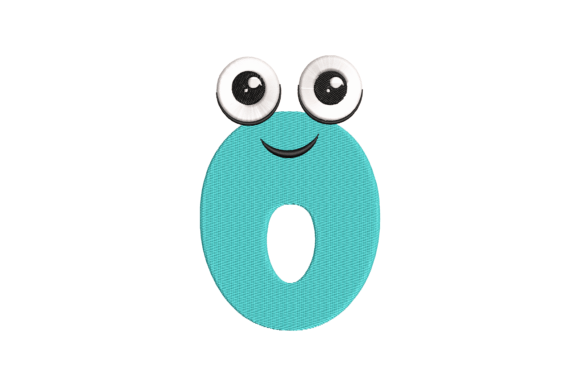 Funny Letter O Embroidery Design