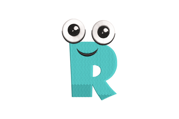 Funny Letter R Embroidery Design