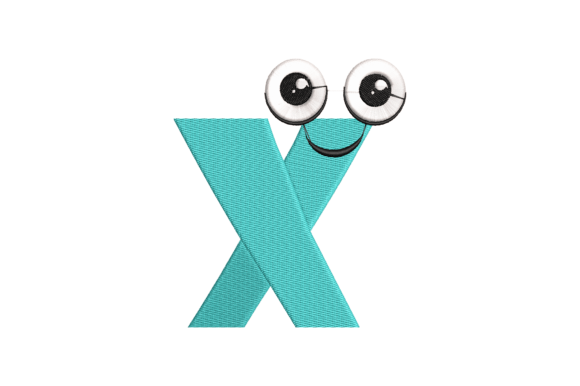 Funny Letter X Embroidery Design
