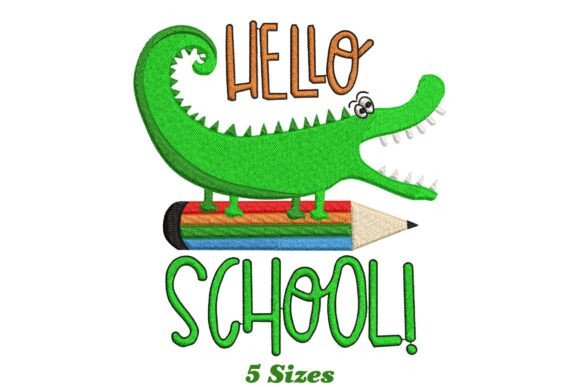 Hello School Funny Alligator