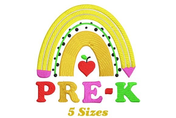 Pre-K School Embroidery Design