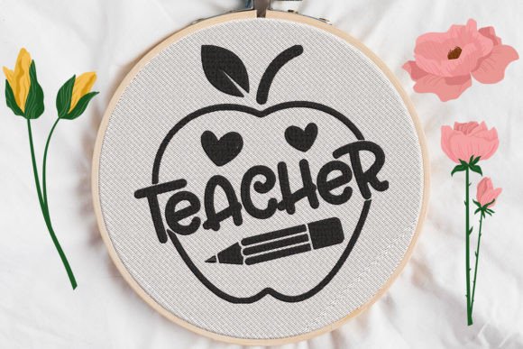 Teacher Sign in an Apple